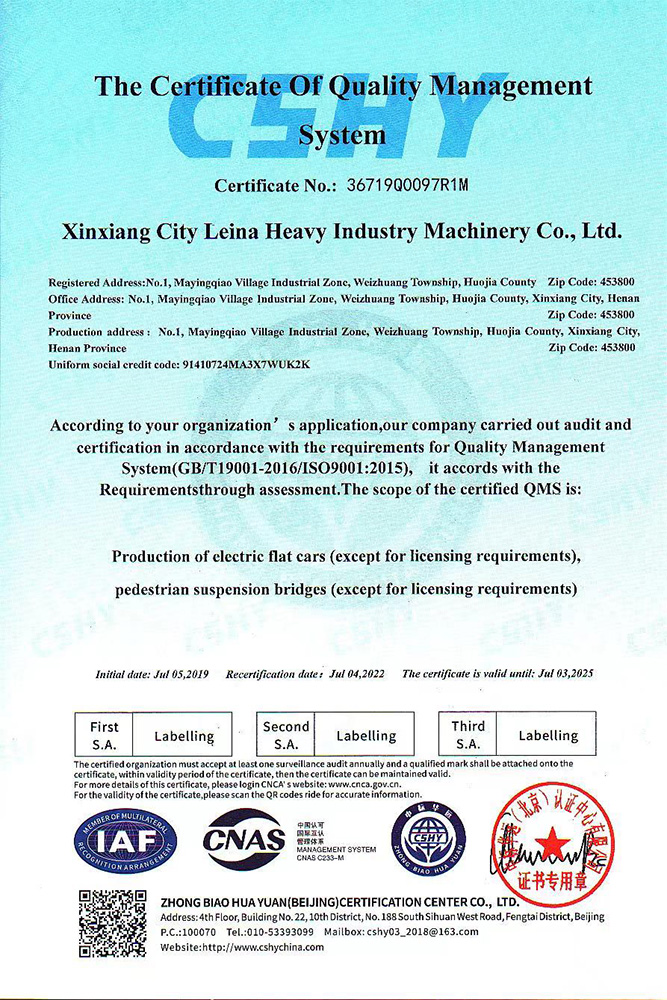 Kokybės valdymo sistemos sertifikatas